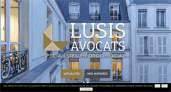 Desktop Screenshot of lusis-avocats.com